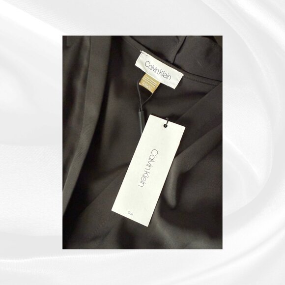 Calvin Klein Black Flutter Sleeve Blouse XL - New With Tags ✨ - Picture 10 of 15